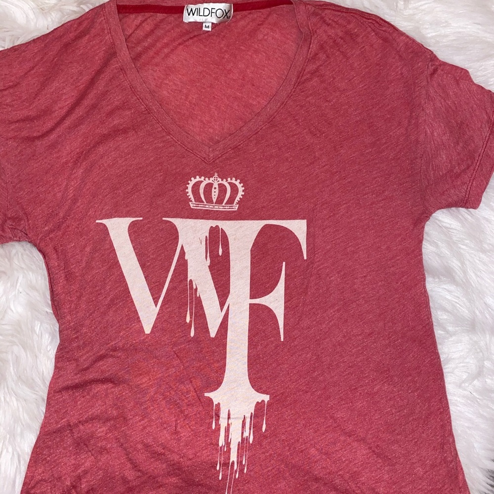 Red Wild fox short Sleeve T- Shirt